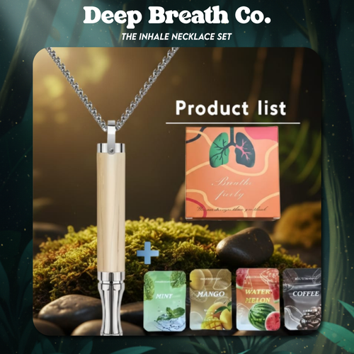 The Deep Breath Co. Inhale Necklace Set